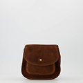 Leo - Suede - Crossbodytassen - Bruin - Cognac 37 - Bronskleurig