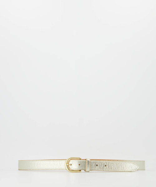 Basic Riem - 3 cm - Classic Grain - Riemen met gesp - Goud -  - Goudkleurig