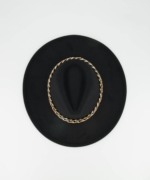Eva Hoed -  - Haar accessoires - Zwart -  - Goudkleurig