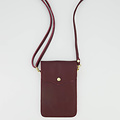 Pona - Classic Grain - Crossbodytassen - Rood - Burgundy D54 - Goudkleurig