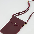 Pona - Classic Grain - Crossbodytassen - Rood - Burgundy D54 - Goudkleurig