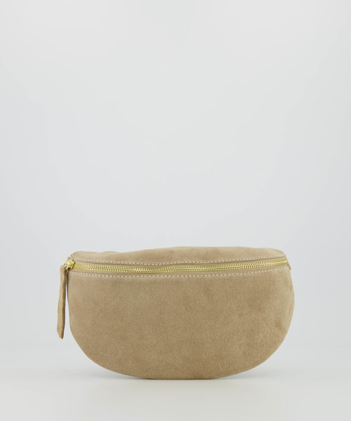 Zoey Big - Suede - Heuptassen - Beige - Zand 04 - Goudkleurig