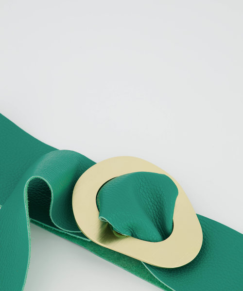 Sulan - Classic Grain - Waist belts - Green - 5338 - Gold