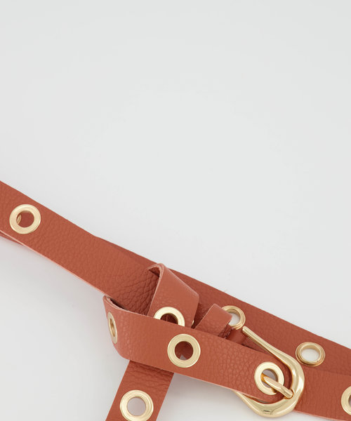 Avery - Classic Grain - Belts with buckles - Brown - Terra 1347 - Gold