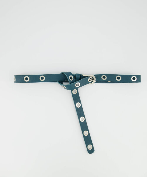 Avery - Classic Grain - Belts with buckles - Blue - Petrol - Silver