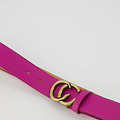 Cecile - Classic Grain - Riemen met gesp - Roze - Fuchsia 2436 - Goudkleurig