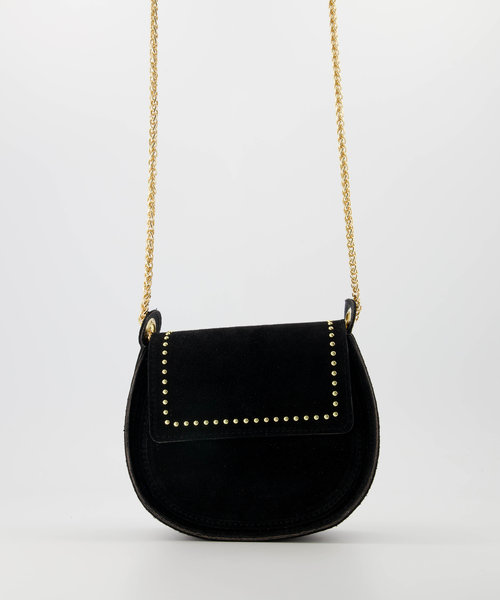 Doutzen 2 - Suede - Hand bags - Black - 23 - Gold