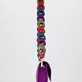 Brady Big - Metallic - Bag straps - Petrol - Fuchsia/Olijfgroen/Oranje - Gold