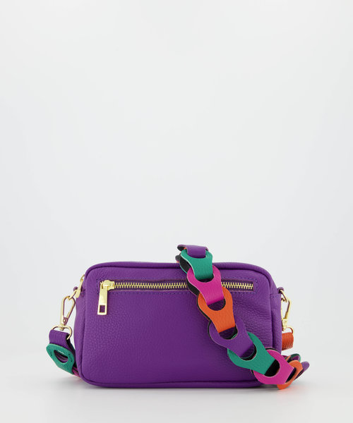 Brady Big - Classic Grain - Hengsels - Oranje - Fuchsia/Groen/Paars - Goudkleurig