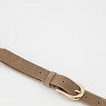 Ava - Suede - Riemen met gesp - Taupe -  - Goudkleurig