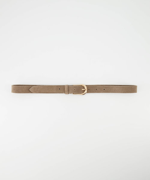 Ava - Suede - Riemen met gesp - Taupe -  - Goudkleurig