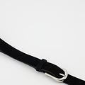 Basic Riem 2,5cm - Suede - Belts with buckles - Black -  - Silver