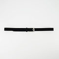 Basic Riem 2,5cm - Suede - Belts with buckles - Black -  - Silver