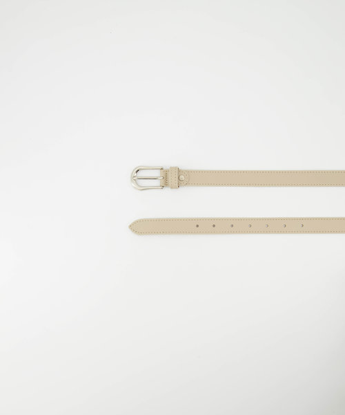 Ava - Classic Grain - Belts with buckles - Taupe -  - Silver