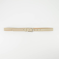 Ava - Classic Grain - Belts with buckles - Taupe -  - Silver