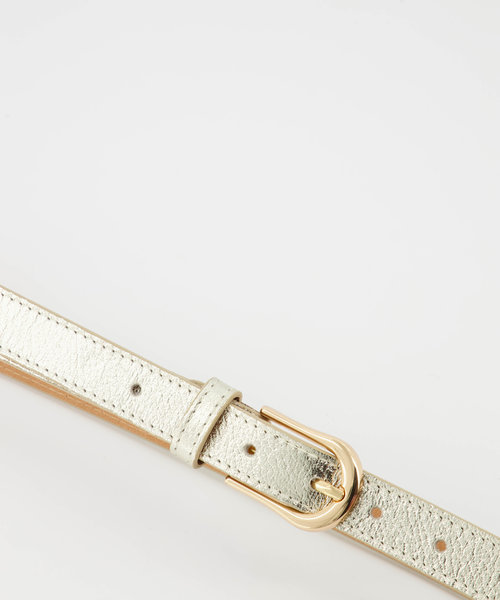 Basic Riem 2,5cm - Classic Grain - Belts with buckles - Gold -  - Gold