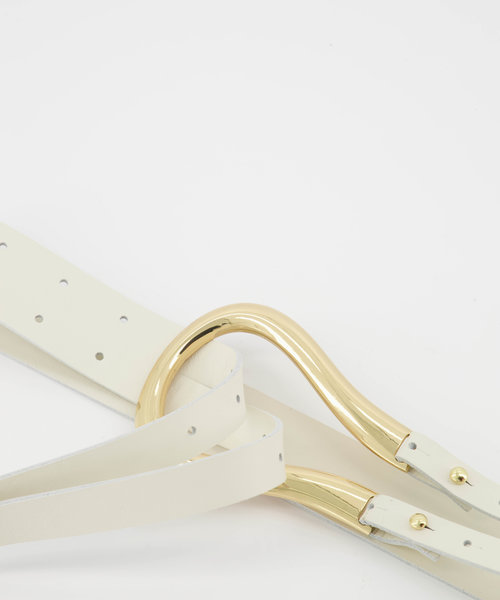 Joyce - Sauvage - Riemen met gesp - Wit - Ecru - Goudkleurig
