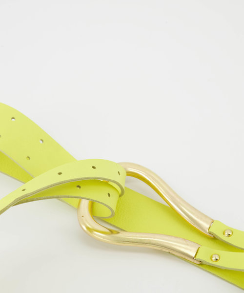 Joyce - Sauvage - Riemen met gesp - Geel -  - Goudkleurig