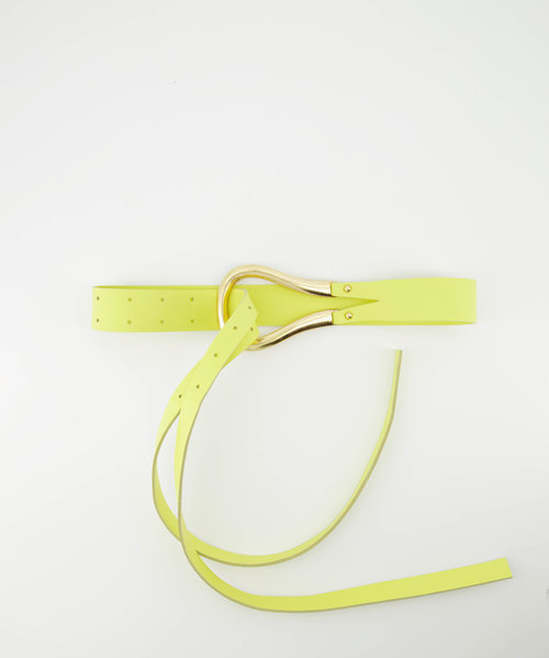 Joyce - Sauvage - Riemen met gesp - Geel -  - Goudkleurig