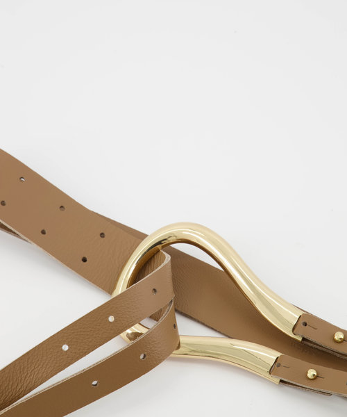 Joyce - Sauvage - Belts with buckles - Brown -  - Gold