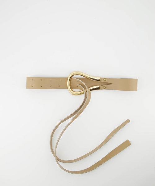 Joyce - Sauvage - Riemen met gesp - Bruin - Camel - Goudkleurig