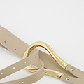 Joyce - Sauvage - Belts with buckles - Brown - Taupe - Gold