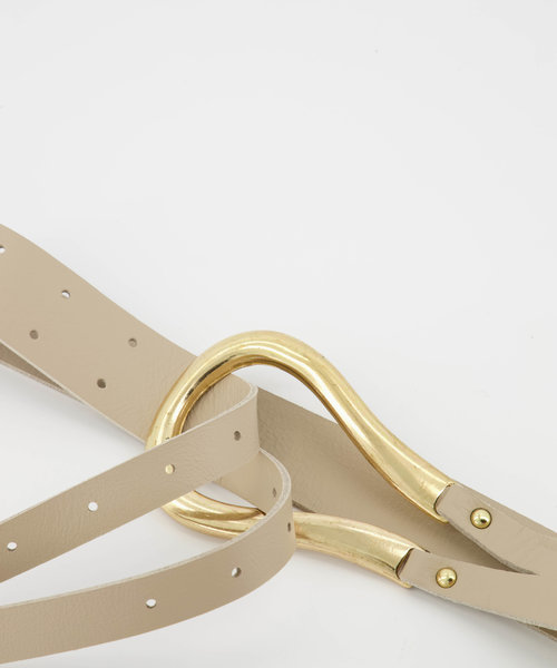 Joyce - Sauvage - Belts with buckles - Brown - Taupe - Gold