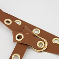 Julie - Sauvage - Belts with buckles - Brown - Cognac - Gold