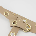 Julie - Classic Grain - Belts with buckles - Brown - Taupe - Gold