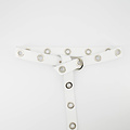 Julie - Classic Grain - Belts with buckles - White -  - Silver
