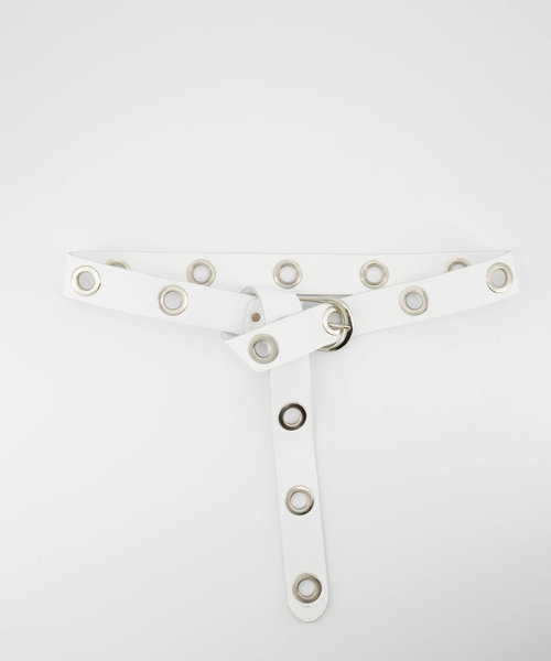 Julie - Classic Grain - Belts with buckles - White -  - Silver