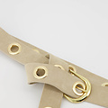 Julie - Suede - Belts with buckles - White - Ecru - Gold