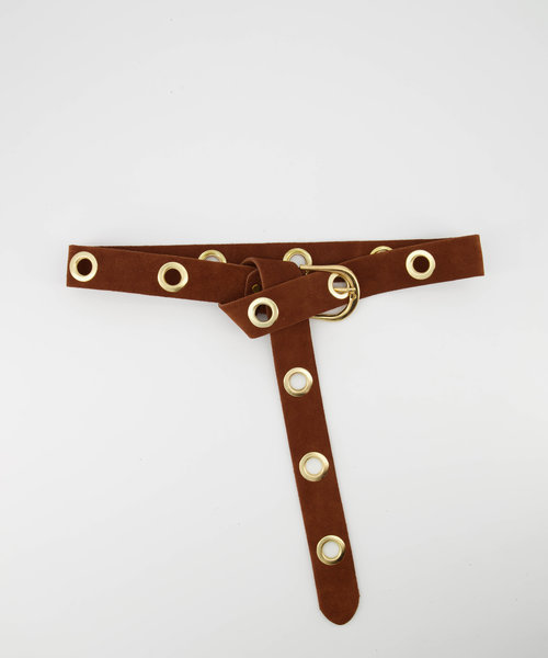 Julie - Suede - Belts with buckles - Brown - 37 - Gold