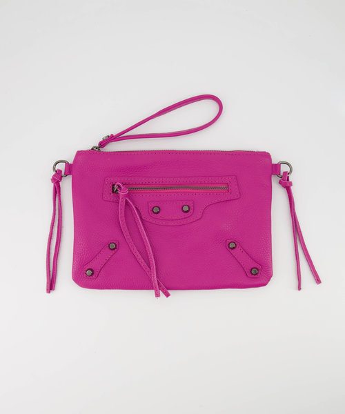 Blake - Classic Grain - Clutch - Pink - Fuchsia 2434 - Black