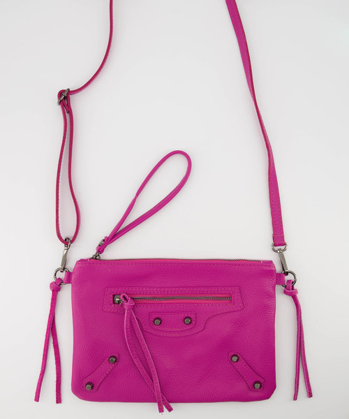 Blake - Classic Grain - Clutch - Pink - Fuchsia 2434 - Black