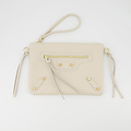 Blake - Classic Grain - Clutch - White - Ecru D37 - Gold