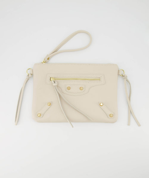 Blake - Classic Grain - Clutch - White - Ecru D37 - Gold