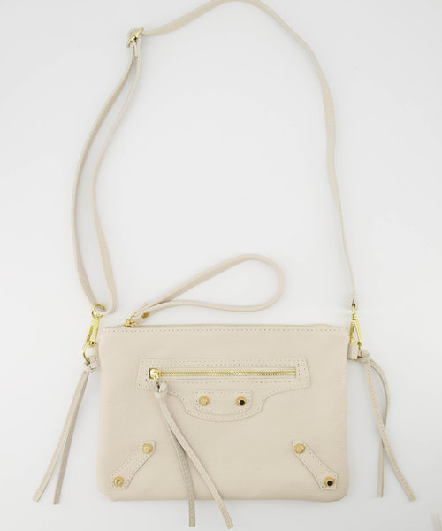 Blake - Classic Grain - Clutch - White - Ecru D37 - Gold