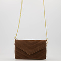 Laurie - Suede - Crossbodytassen - Bruin - Taupe 24 - Goudkleurig