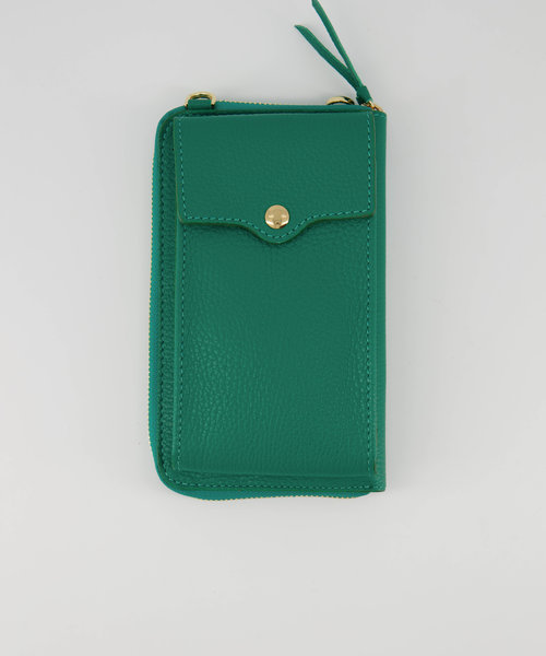 Jackie - Classic Grain - Portemonnees - Groen - 5338 - Goudkleurig