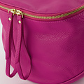 Romsa - Classic Grain - Crossbodytassen - Roze - Fuchsia 2434 - FULL - Goudkleurig