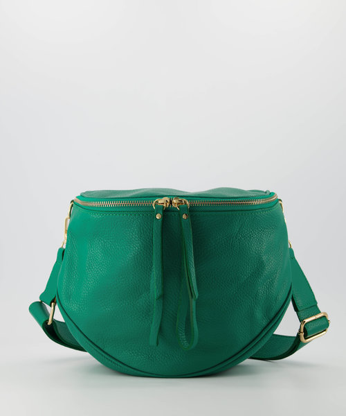 Romsa - Classic Grain - Crossbodytassen - Groen - 5338 - FULL - Goudkleurig