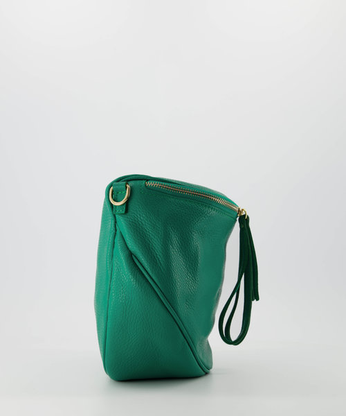 Romsa - Classic Grain - Crossbodytassen - Groen - 5338 - FULL - Goudkleurig