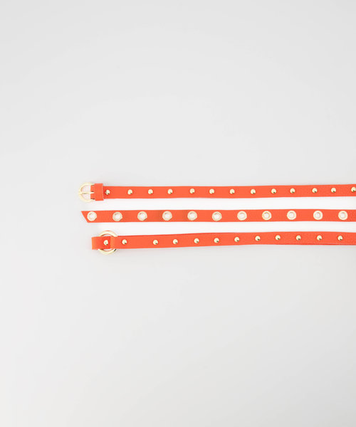 Amber - Classic Grain - Waist belts - Orange - 1460 - Gold