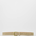 Suus - basic riem 3 cm - Suede - Belts with buckles - Beige - Zand 04 - Bronze