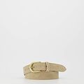 Suus - basic riem 3 cm - Suede - Belts with buckles - Beige - Zand 04 - Bronze