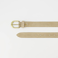 Suus - basic riem 3 cm - Suede - Belts with buckles - Beige - Zand 04 - Bronze