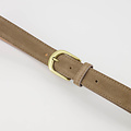 Suus - basic riem 3 cm - Suede - Riemen met gesp - Taupe - 24 - Bronskleurig