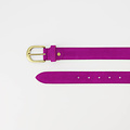 Suus - basic riem 3 cm - Suede - Belts with buckles - Pink - Fuchsia A609 - Bronze