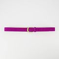 Suus - basic riem 3 cm - Suede - Belts with buckles - Pink - Fuchsia A609 - Bronze